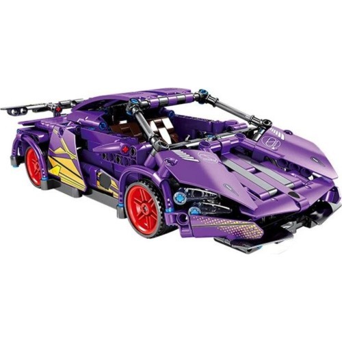 Sporta automašīnas konstruktors, violets, 470 daļas