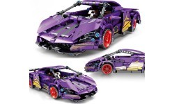 Sporta automašīnas konstruktors, violets, 470 daļas