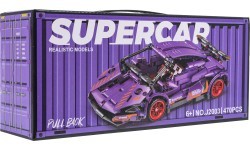 Sporta automašīnas konstruktors, violets, 470 daļas