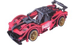 Sporta automašīnas konstruktors, sarkans, 482 detaļas