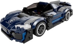 Konstruktors sporta automašīna, melns, 405 daļas