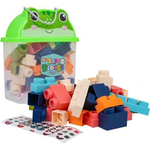 Soft Blocks Set 44 pcs + Frog Packaging