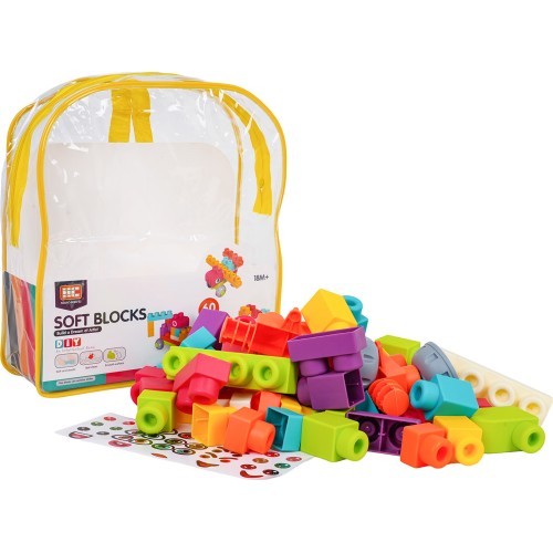 Soft Blocks Set 60 pcs + Backpack