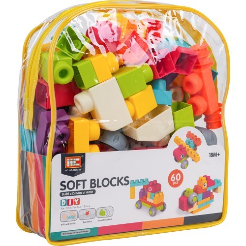 Soft Blocks Set 60 pcs + Backpack