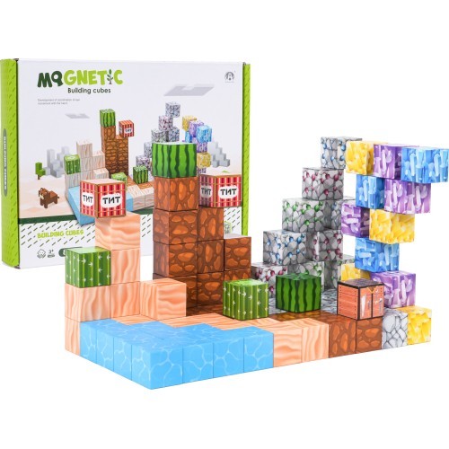 Set of Magnetic Cubes, Blocks, 88 pcs.