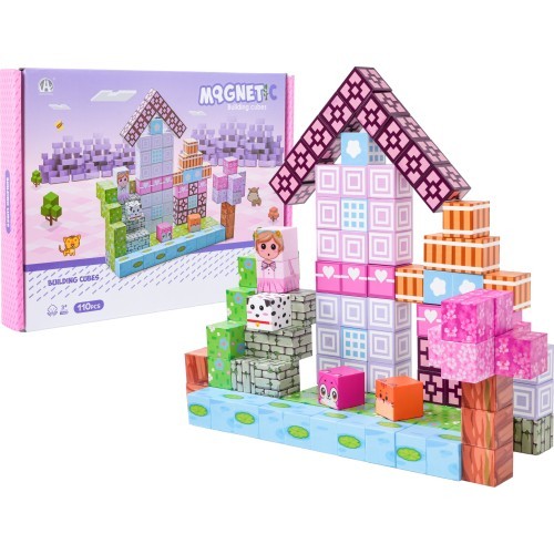 Set of Magnetic Cubes, Blocks, 110 pcs.