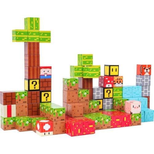 Set of Magnetic Cubes, Blocks, 102 pcs.