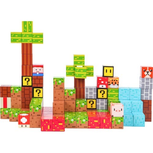 Set of Magnetic Cubes, Blocks, 102 pcs.