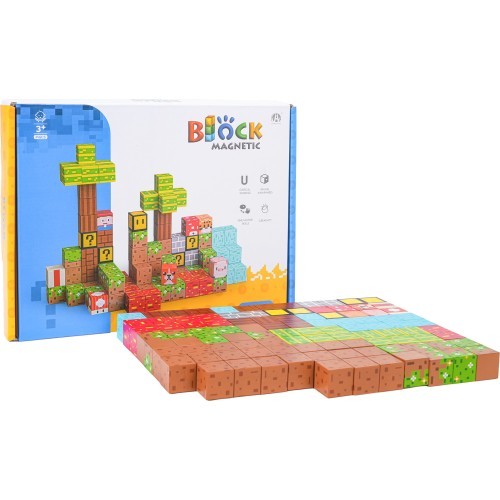 Set of Magnetic Cubes, Blocks, 102 pcs.