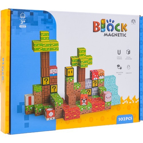 Magnētisko kubu un bloku komplekts, 102 gab.