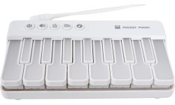 Muzikālais paklājs klavieres, balts