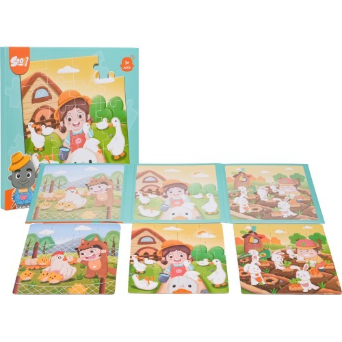 Magnetic Puzzle Farm + Book