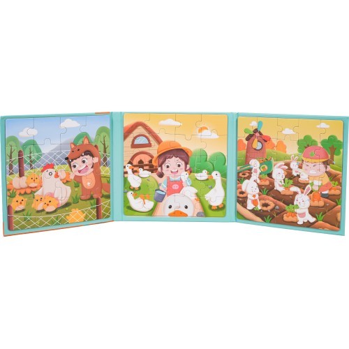 Magnetic Puzzle Farm + Book