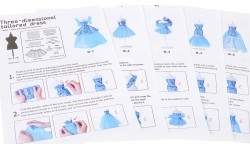 Mazā dizainera komplekts, zilie materiāli un piederumi