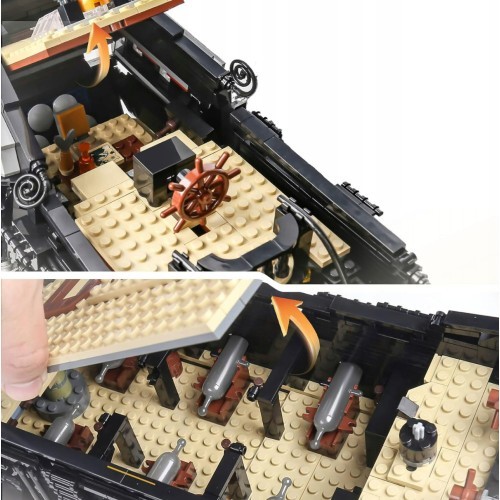 Pirate Ship Black Building Set 3180pcs.