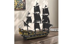 Чёрный конструктор «Пиратский корабль», 3180 деталей