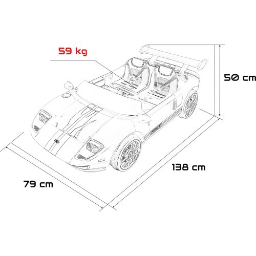 Elektromobilis Ford GT, sarkans