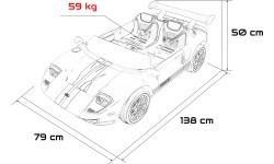 Электромобиль Ford GT, розовый