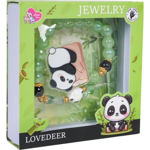Rotaslietu komplekts ar rokassprādzi „Zaļā panda“
