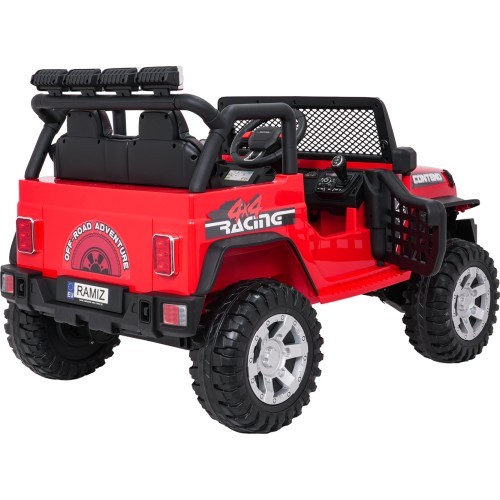Elektromobilis Jeep BEAST 4x4, sarkans
