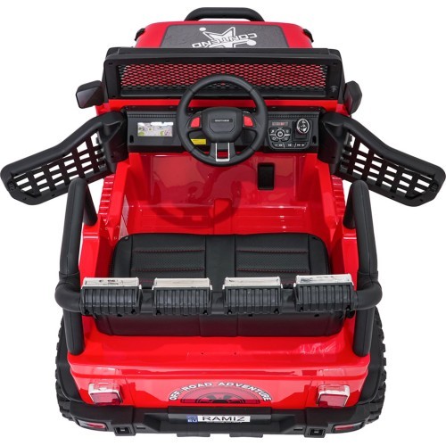 Elektromobilis Jeep BEAST 4x4, sarkans