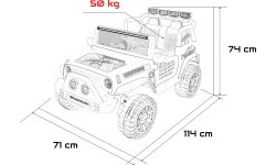 Детский электромобиль Jeep BEAST 4x4, белый