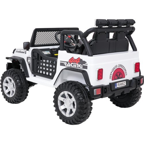 Elektromobilis bērniem Jeep BEAST 4x4, balts