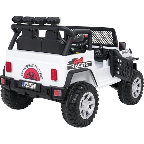 Elektromobilis bērniem Jeep BEAST 4x4, balts
