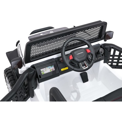 Elektromobilis bērniem Jeep BEAST 4x4, balts