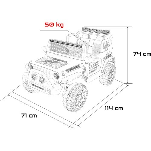 Детский электромобиль Jeep Beast 4x4 розовый