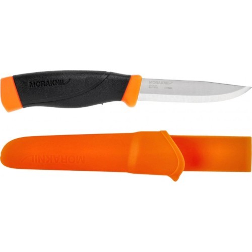 Нож Morakniv Companion F Heavy Duty, углеродистая сталь, оранжевый