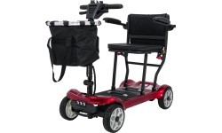EasyGo Red Four-Wheel Electric Scooter for Seniors
