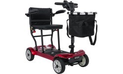 EasyGo Red Four-Wheel Electric Scooter for Seniors