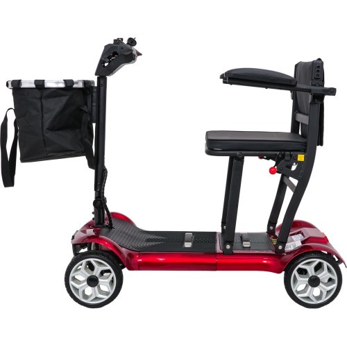EasyGo Red Four-Wheel Electric Scooter for Seniors