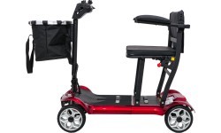 EasyGo Red Four-Wheel Electric Scooter for Seniors