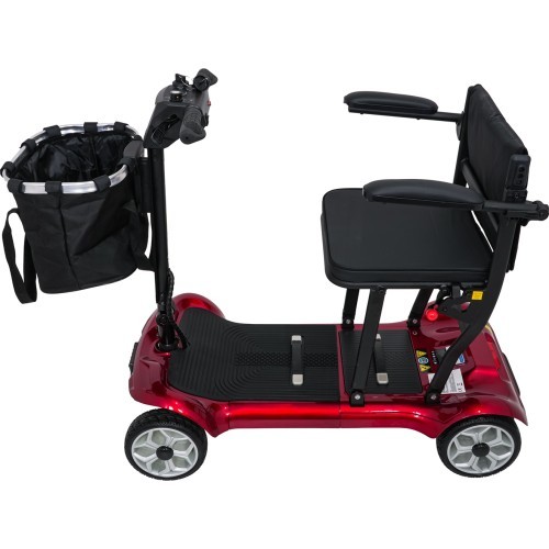EasyGo Red Four-Wheel Electric Scooter for Seniors