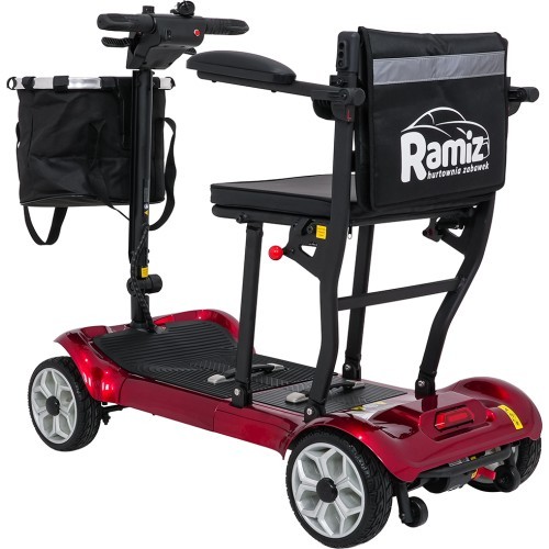 EasyGo Red Four-Wheel Electric Scooter for Seniors
