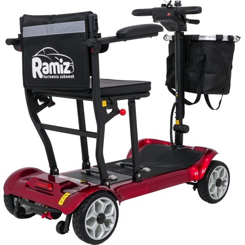 EasyGo Red Four-Wheel Electric Scooter for Seniors