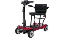 EasyGo Red Four-Wheel Electric Scooter for Seniors