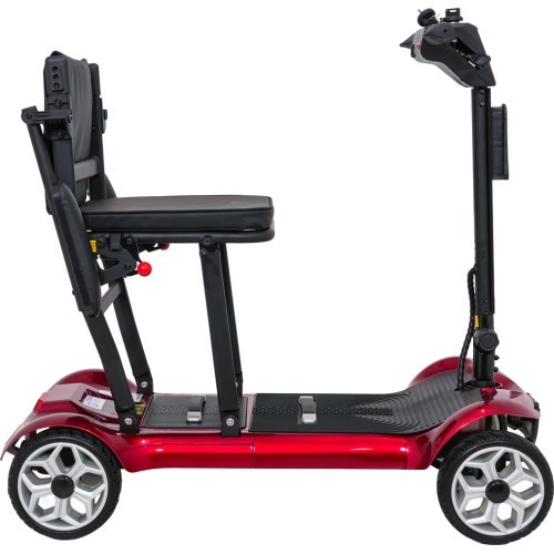 EasyGo Red Four-Wheel Electric Scooter for Seniors