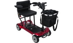 EasyGo Red Four-Wheel Electric Scooter for Seniors