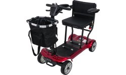 EasyGo Red Four-Wheel Electric Scooter for Seniors