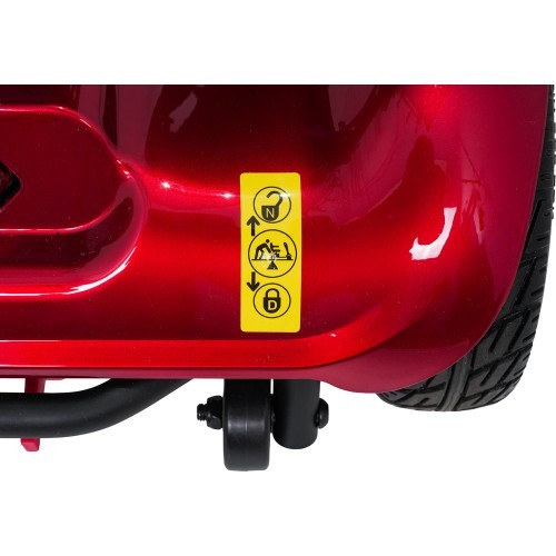 EasyGo Red Four-Wheel Electric Scooter for Seniors