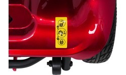 EasyGo sarkans četru riteņu elektriskais skūteris senioriem