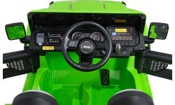Электромобиль Jeep Wrangler Rubicon LIFT, зелёный