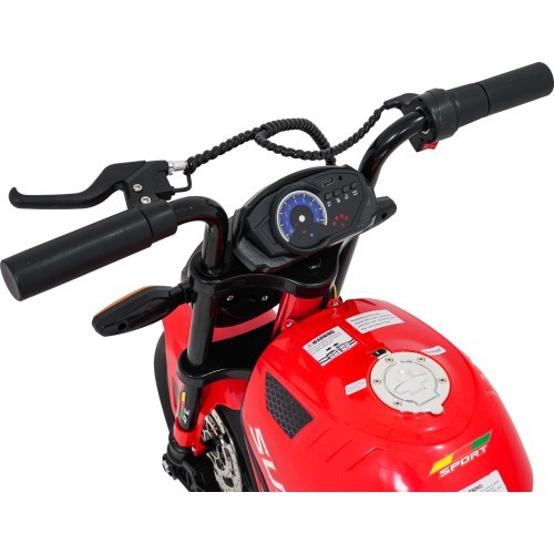 Электромотоцикл SUPERMOTO, красный