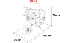 Электрический мотоцикл Supermoto, чёрный