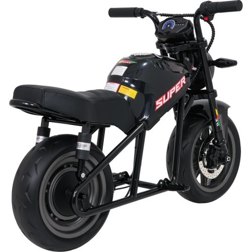 Elektriskais motocikls Supermoto, melns