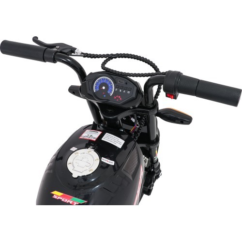 Elektriskais motocikls Supermoto, melns