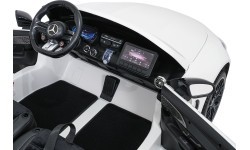 Elektromobilis Mercedes Benz GT63 AMG balts
